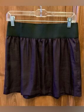 Women’s Purple Gathered Skirt with Black Waistband